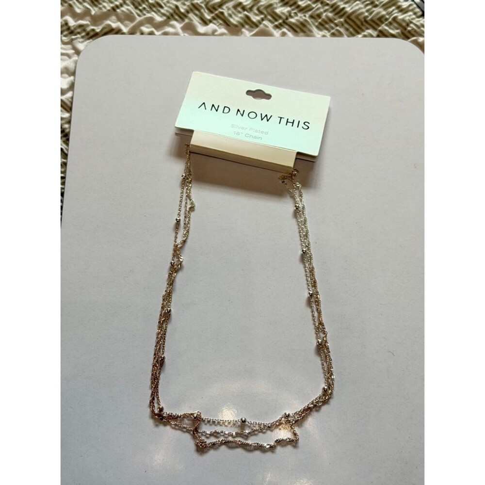 Women's AND NOW THIS Silver & Gold Layered Necklace One Size